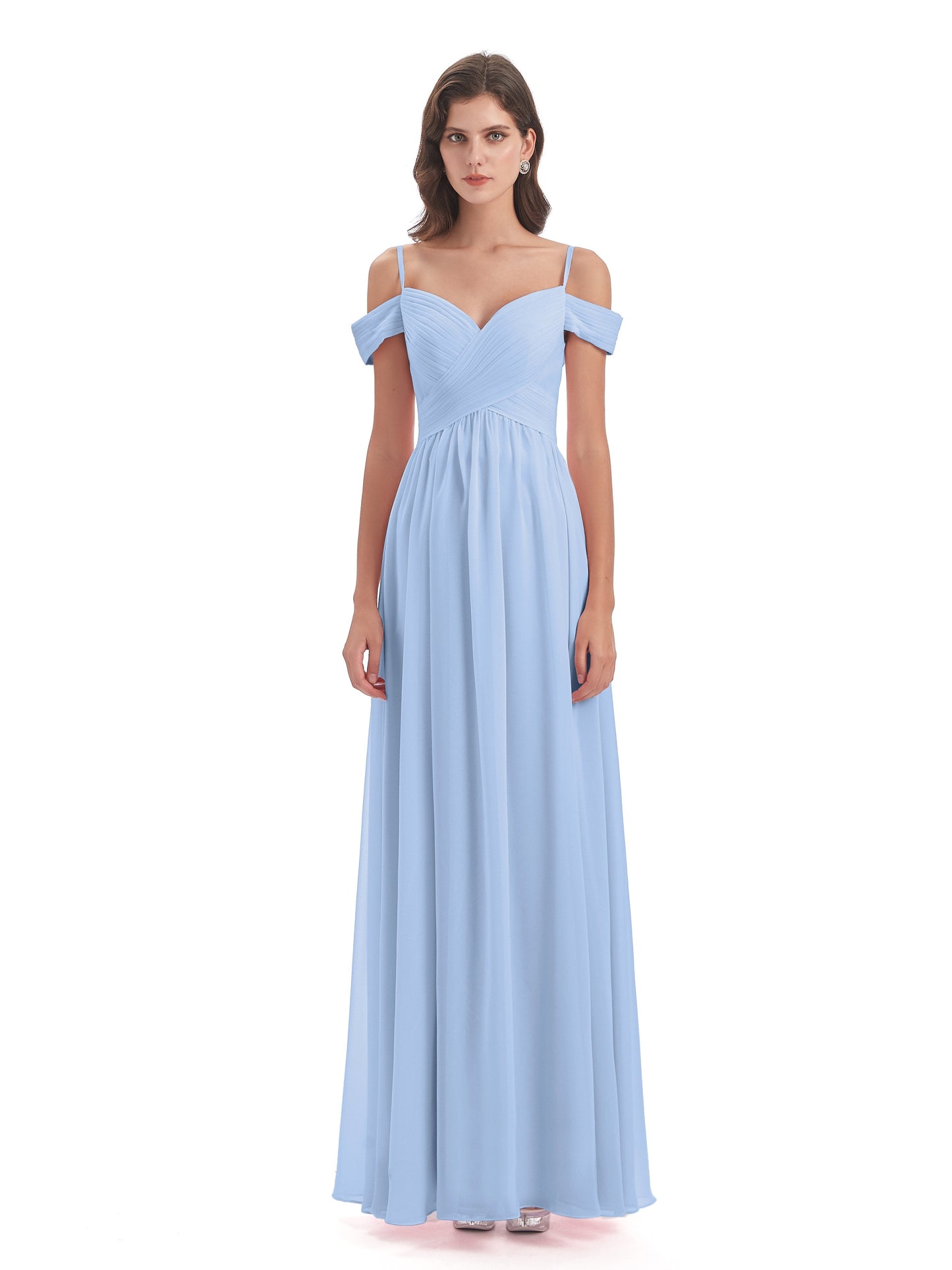 Mia A-line Off The Shoulder Long Bridesmaid Dresses