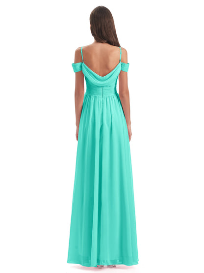 Mia A-line Off The Shoulder Long Bridesmaid Dresses