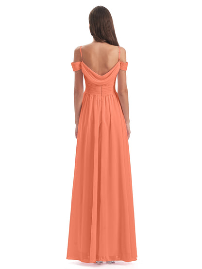 Mia A-line Off The Shoulder Long Bridesmaid Dresses