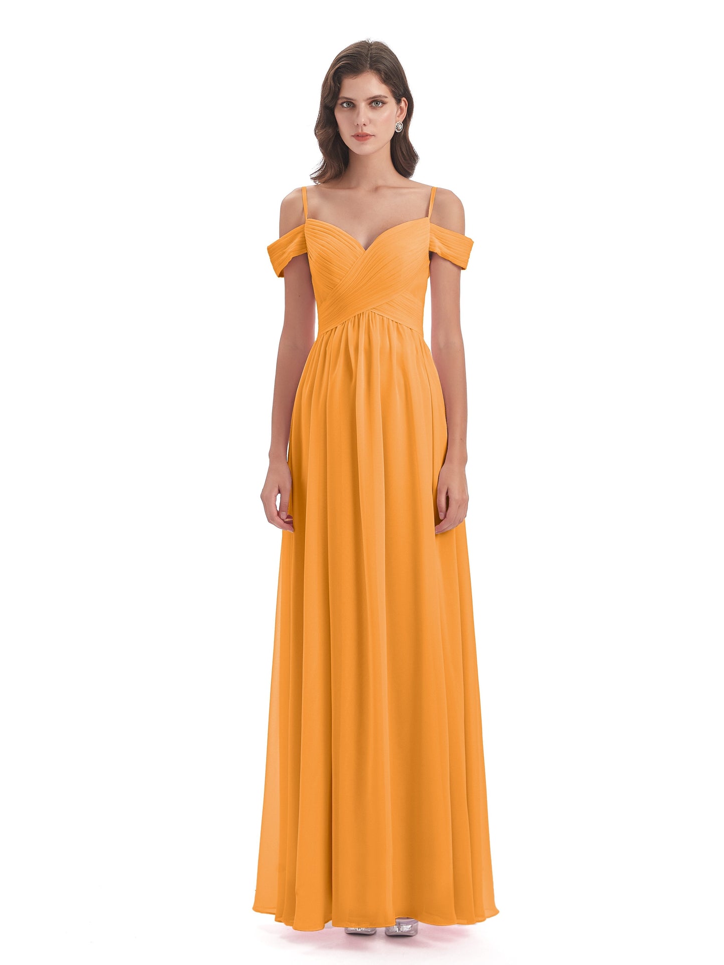 Mia A-line Off The Shoulder Long Bridesmaid Dresses