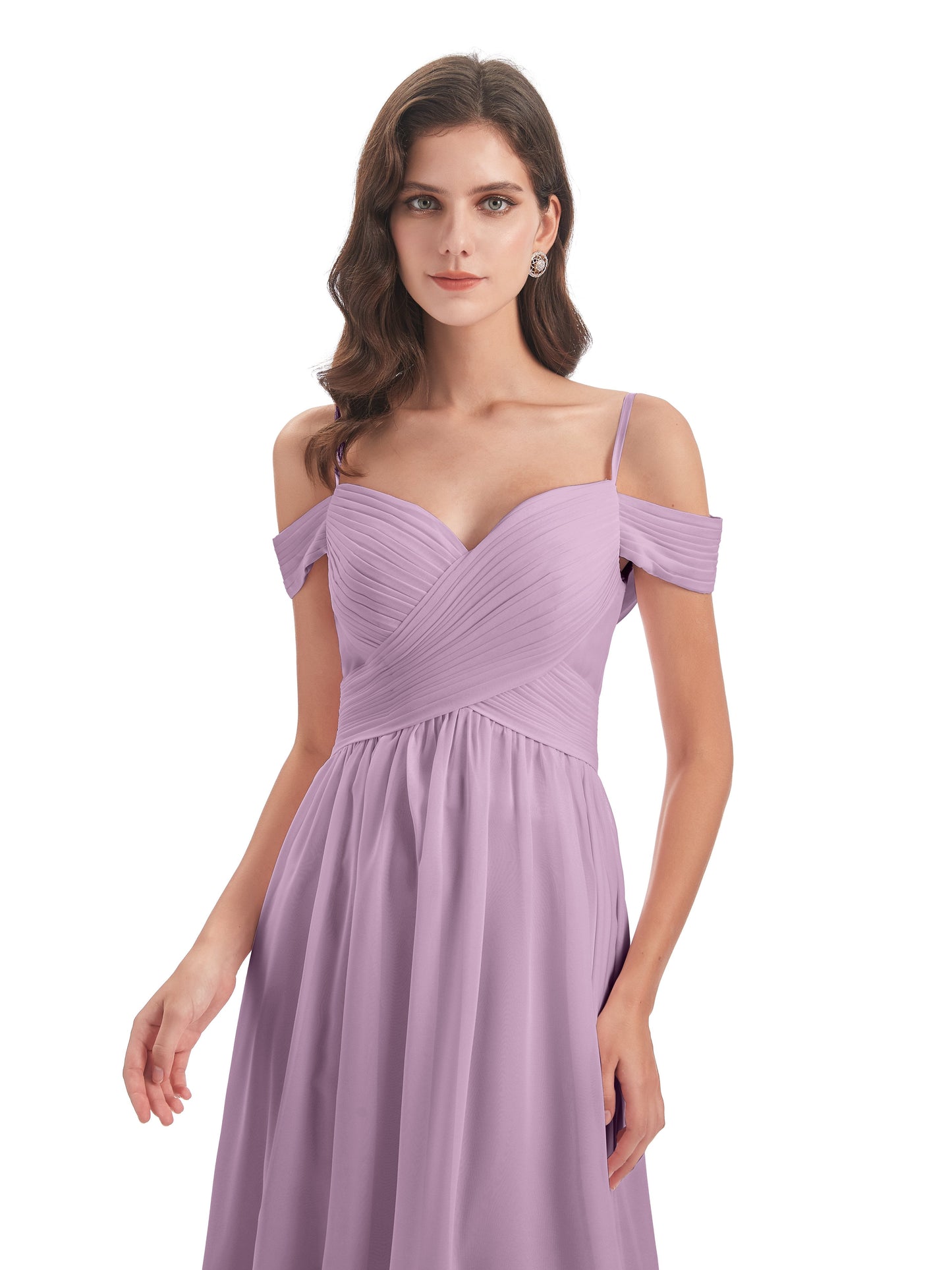 Mia A-line Off The Shoulder Long Bridesmaid Dresses