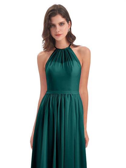 Micah Halter Open Back Chiffon Long Bridesmaid Dresses