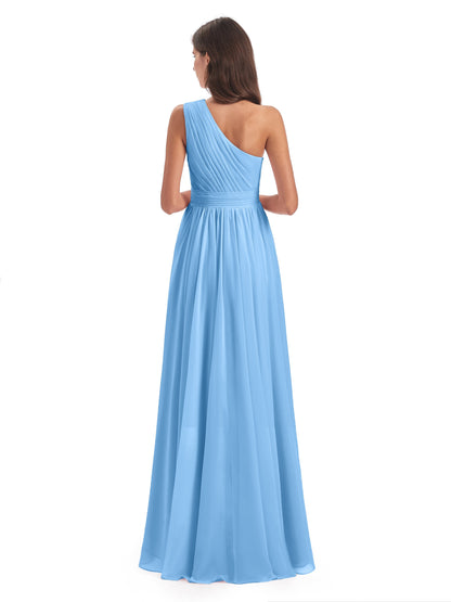 Monserrat One Shoulder High Low Chiffon Bridesmaid Dresses