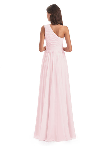 Monserrat One Shoulder High Low Chiffon Bridesmaid Dresses