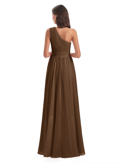 Monserrat One Shoulder High Low Chiffon Bridesmaid Dresses