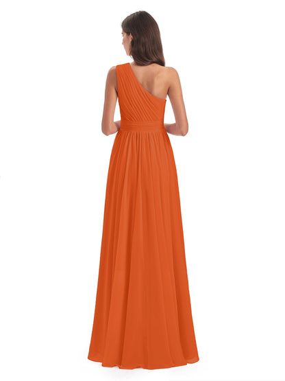 Monserrat One Shoulder High Low Chiffon Bridesmaid Dresses