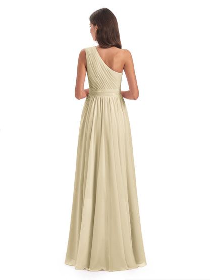 Monserrat One Shoulder High Low Chiffon Bridesmaid Dresses