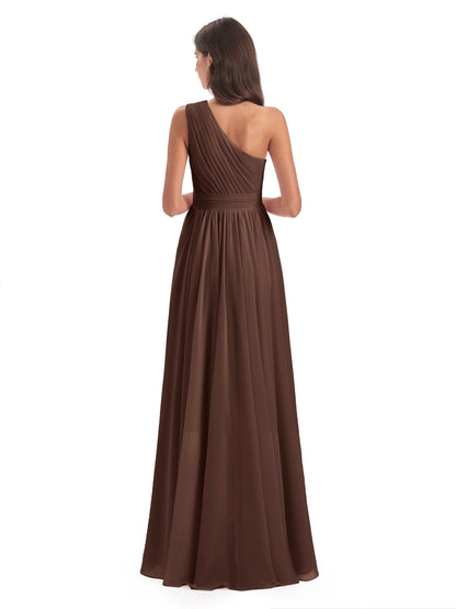 Monserrat One Shoulder High Low Chiffon Bridesmaid Dresses