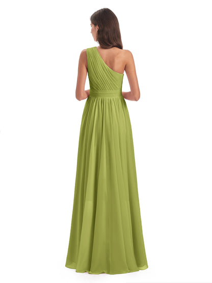 Monserrat One Shoulder High Low Chiffon Bridesmaid Dresses