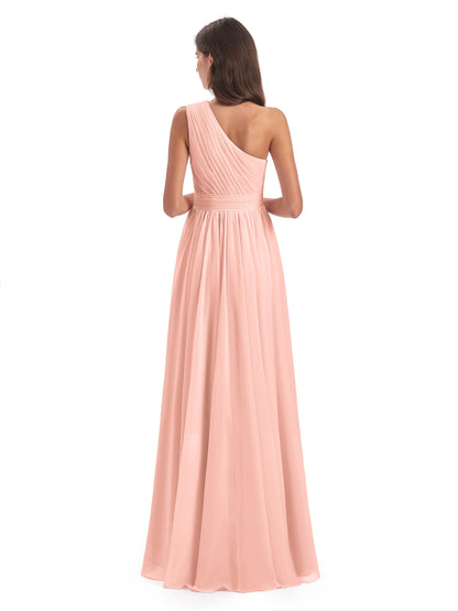 Monserrat One Shoulder High Low Chiffon Bridesmaid Dresses