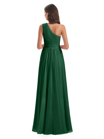 Monserrat One Shoulder High Low Chiffon Bridesmaid Dresses