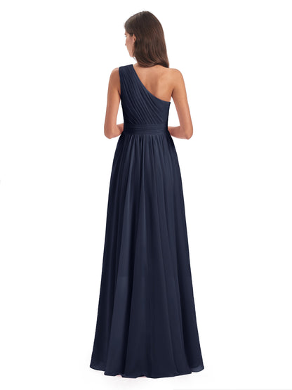 Monserrat One Shoulder High Low Chiffon Bridesmaid Dresses