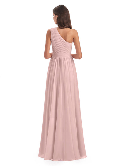Monserrat One Shoulder High Low Chiffon Bridesmaid Dresses