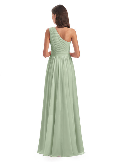 Monserrat One Shoulder High Low Chiffon Bridesmaid Dresses