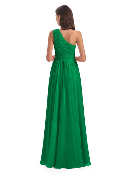 Monserrat One Shoulder High Low Chiffon Bridesmaid Dresses