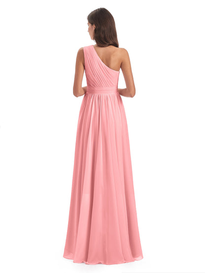 Monserrat One Shoulder High Low Chiffon Bridesmaid Dresses