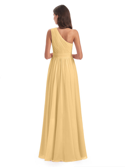 Monserrat One Shoulder High Low Chiffon Bridesmaid Dresses