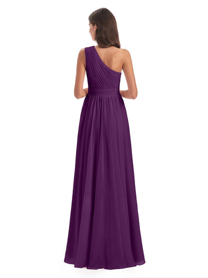 Monserrat One Shoulder High Low Chiffon Bridesmaid Dresses