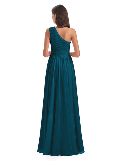 Monserrat One Shoulder High Low Chiffon Bridesmaid Dresses
