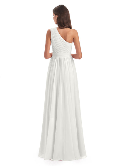Monserrat One Shoulder High Low Chiffon Bridesmaid Dresses