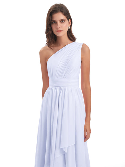 Monserrat One Shoulder High Low Chiffon Bridesmaid Dresses