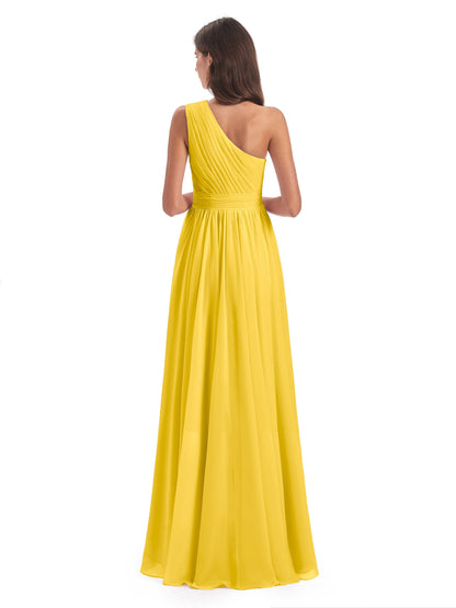 Monserrat One Shoulder High Low Chiffon Bridesmaid Dresses