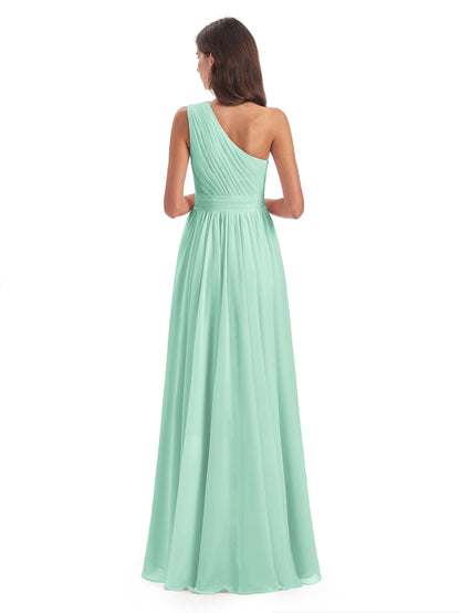 Monserrat One Shoulder High Low Chiffon Bridesmaid Dresses