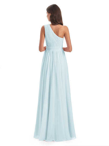 Monserrat One Shoulder High Low Chiffon Bridesmaid Dresses