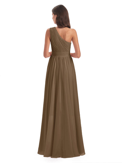 Monserrat One Shoulder High Low Chiffon Bridesmaid Dresses