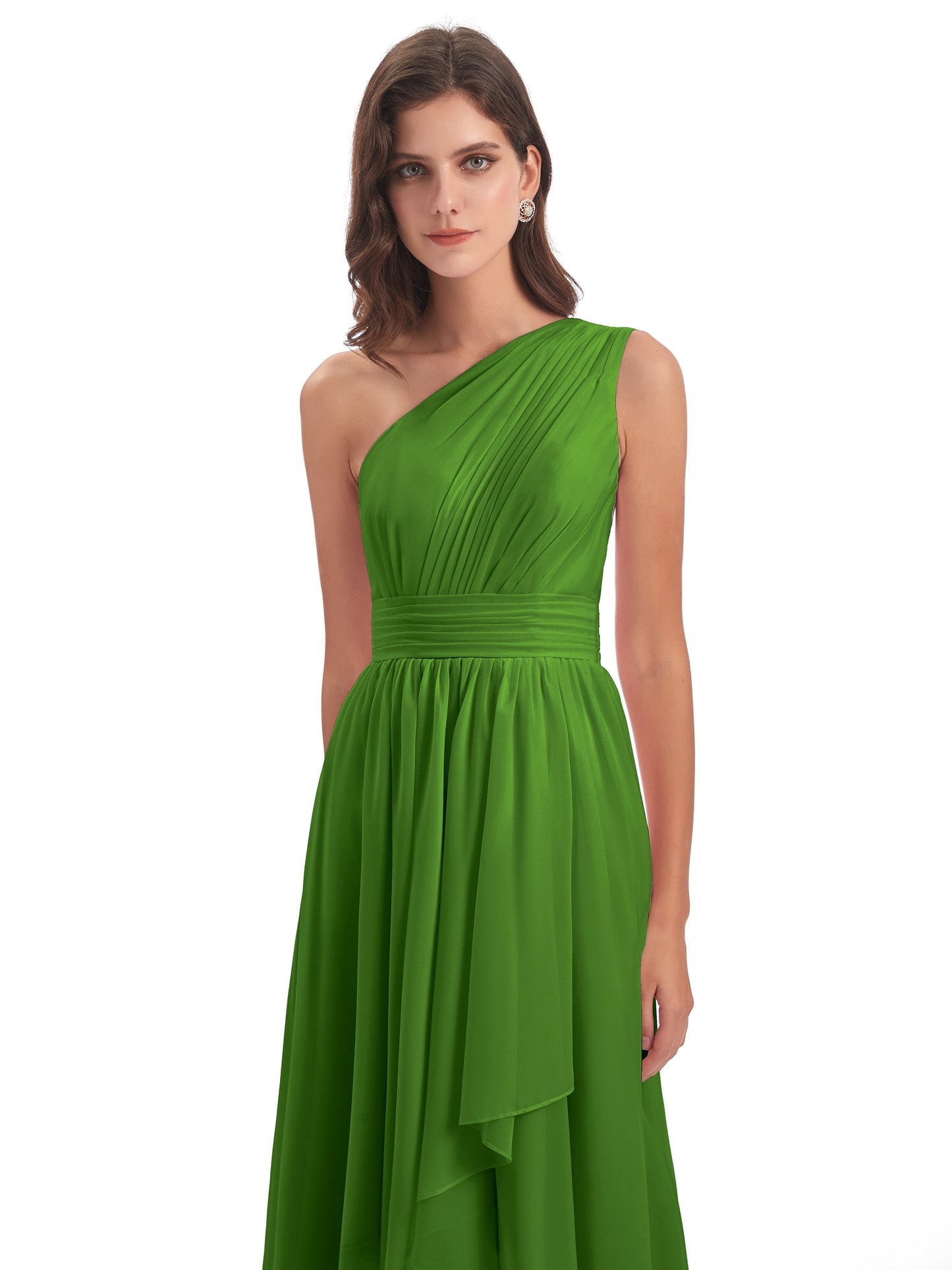 Monserrat One Shoulder High Low Chiffon Bridesmaid Dresses