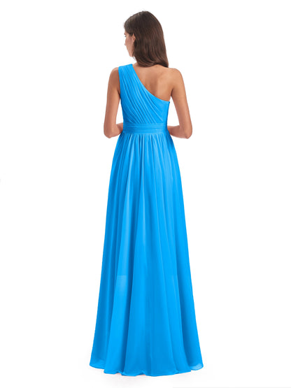 Monserrat One Shoulder High Low Chiffon Bridesmaid Dresses