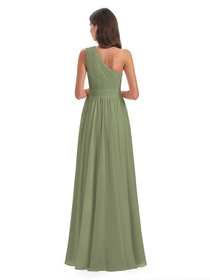 Monserrat One Shoulder High Low Chiffon Bridesmaid Dresses
