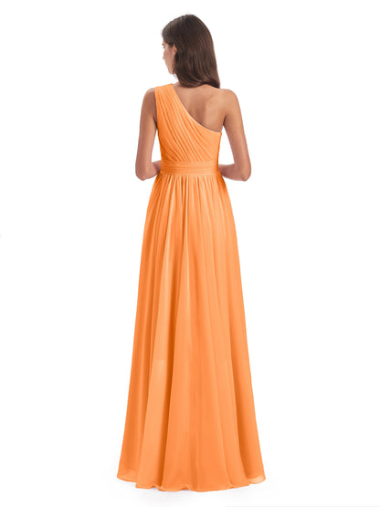 Monserrat One Shoulder High Low Chiffon Bridesmaid Dresses