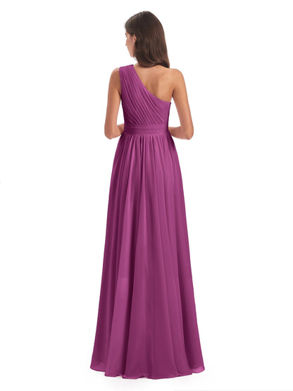 Monserrat One Shoulder High Low Chiffon Bridesmaid Dresses