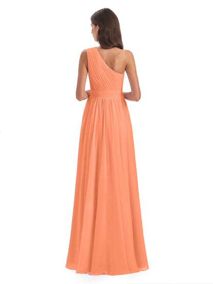 Monserrat One Shoulder High Low Chiffon Bridesmaid Dresses