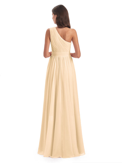 Monserrat One Shoulder High Low Chiffon Bridesmaid Dresses