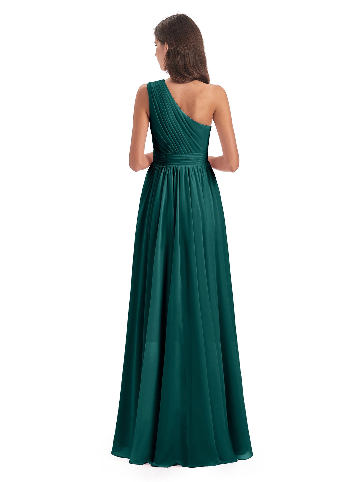 Monserrat One Shoulder High Low Chiffon Bridesmaid Dresses