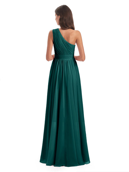 Monserrat One Shoulder High Low Chiffon Bridesmaid Dresses