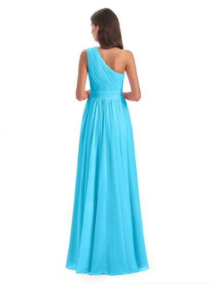 Monserrat One Shoulder High Low Chiffon Bridesmaid Dresses