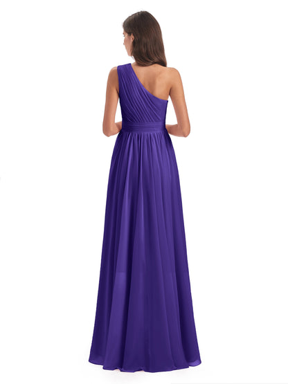 Monserrat One Shoulder High Low Chiffon Bridesmaid Dresses