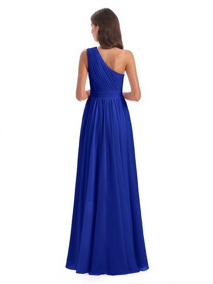Monserrat One Shoulder High Low Chiffon Bridesmaid Dresses