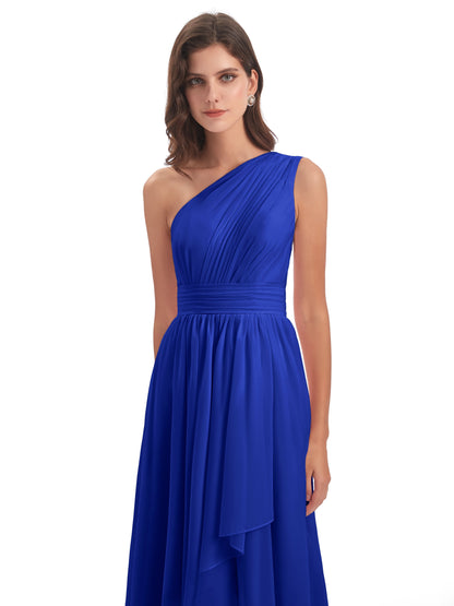 Monserrat One Shoulder High Low Chiffon Bridesmaid Dresses