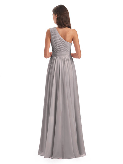 Monserrat One Shoulder High Low Chiffon Bridesmaid Dresses