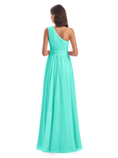 Monserrat One Shoulder High Low Chiffon Bridesmaid Dresses