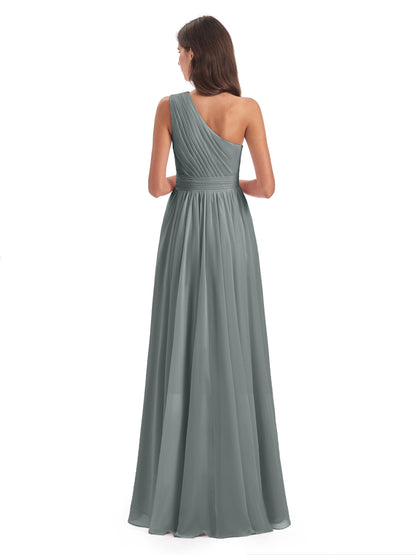 Monserrat One Shoulder High Low Chiffon Bridesmaid Dresses