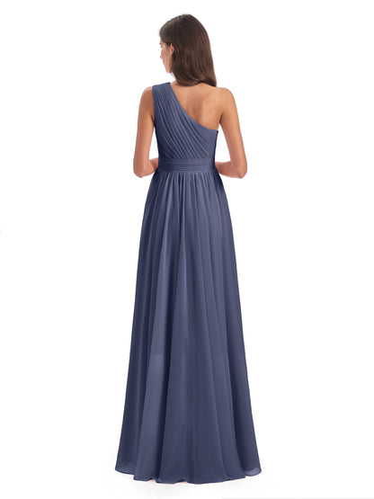 Monserrat One Shoulder High Low Chiffon Bridesmaid Dresses
