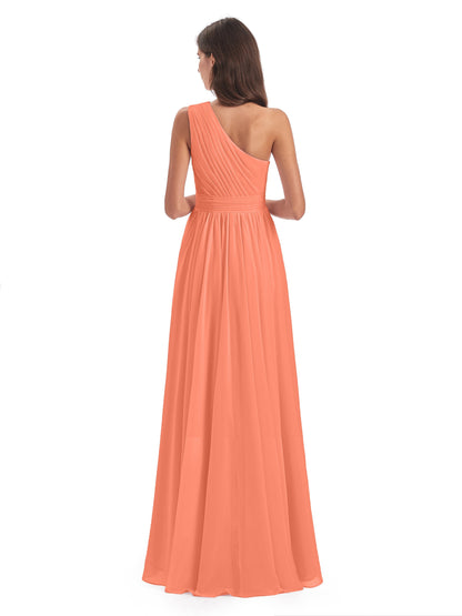 Monserrat One Shoulder High Low Chiffon Bridesmaid Dresses