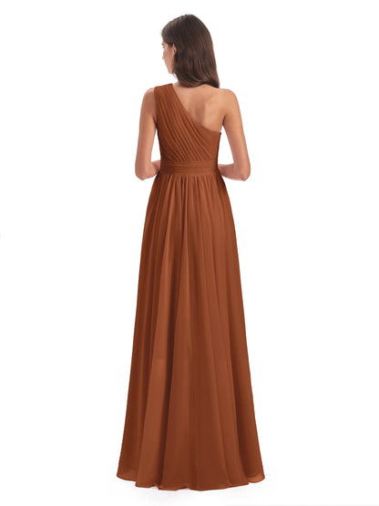 Monserrat One Shoulder High Low Chiffon Bridesmaid Dresses