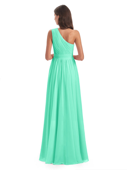 Monserrat One Shoulder High Low Chiffon Bridesmaid Dresses