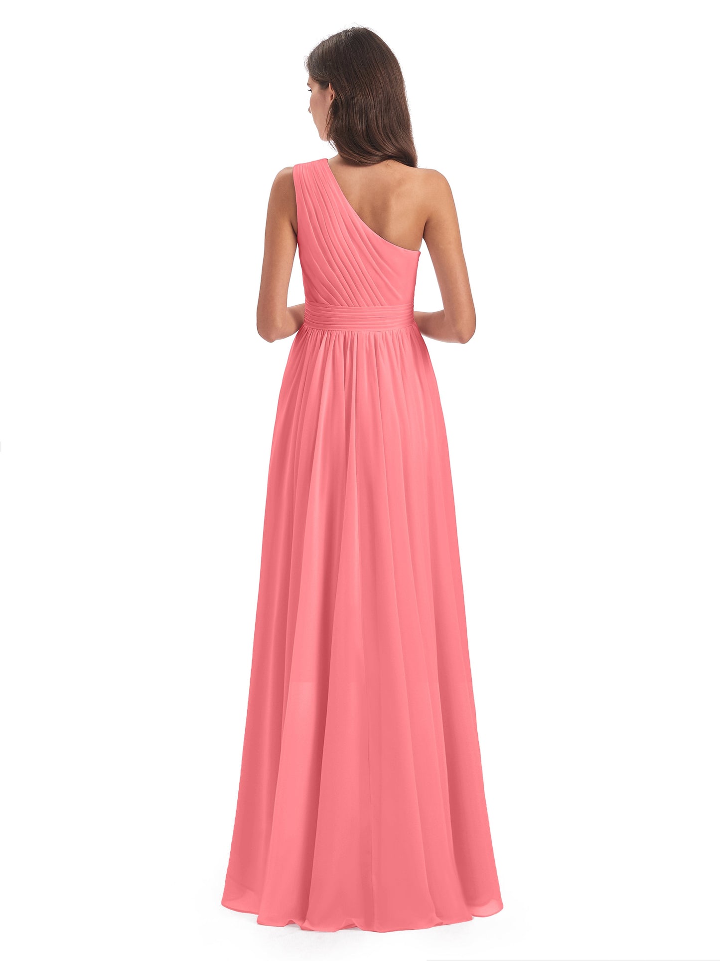Monserrat One Shoulder High Low Chiffon Bridesmaid Dresses
